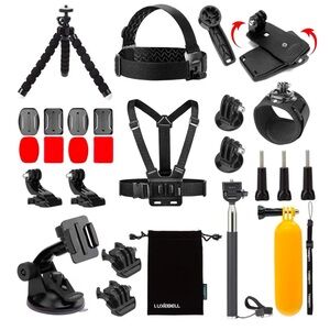 Go Pro Camera Accessory Kit - Black with Yellow Float Never used